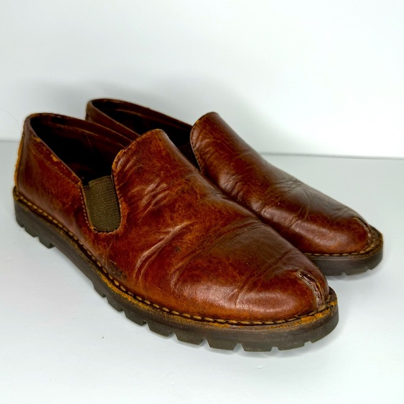 Cole Haan Shoes - Cole‎ Haan Brown Cognac Leather Slip On Loafers Vintage Womens Size 7.5 M F0925